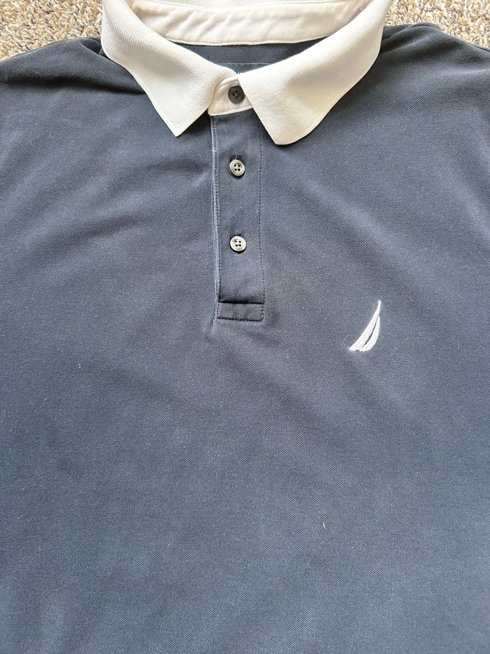 Nautica Men’s Navy Blue Collared Shirt Size XL - Picture 2 of 6
